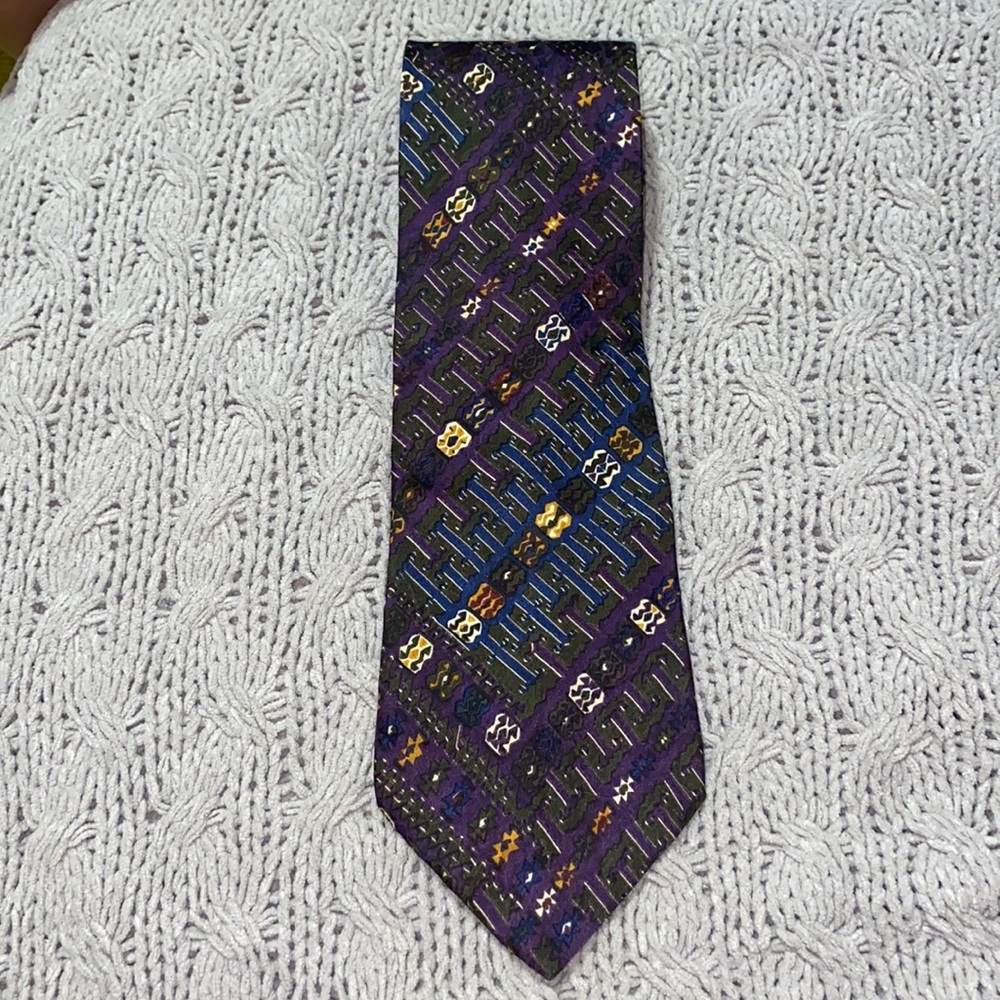 Christian Dior Men’s Tie (Purple/Dark Green)